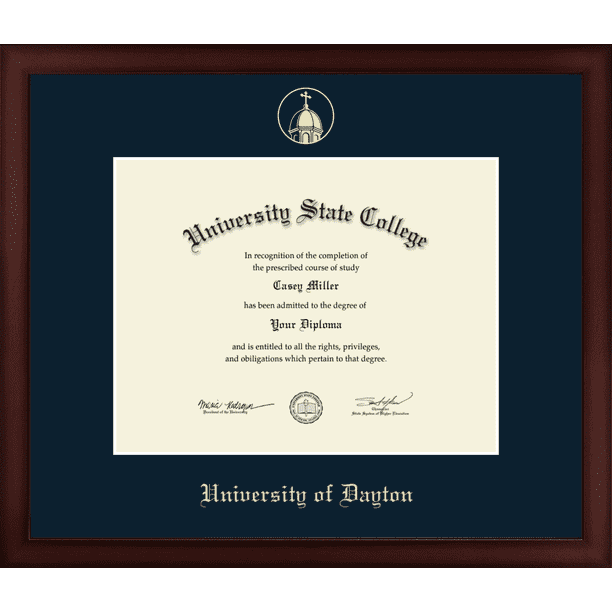 8.5 x 11 Campus Images OH994D University of Dayton Diplomate Diploma Frame 